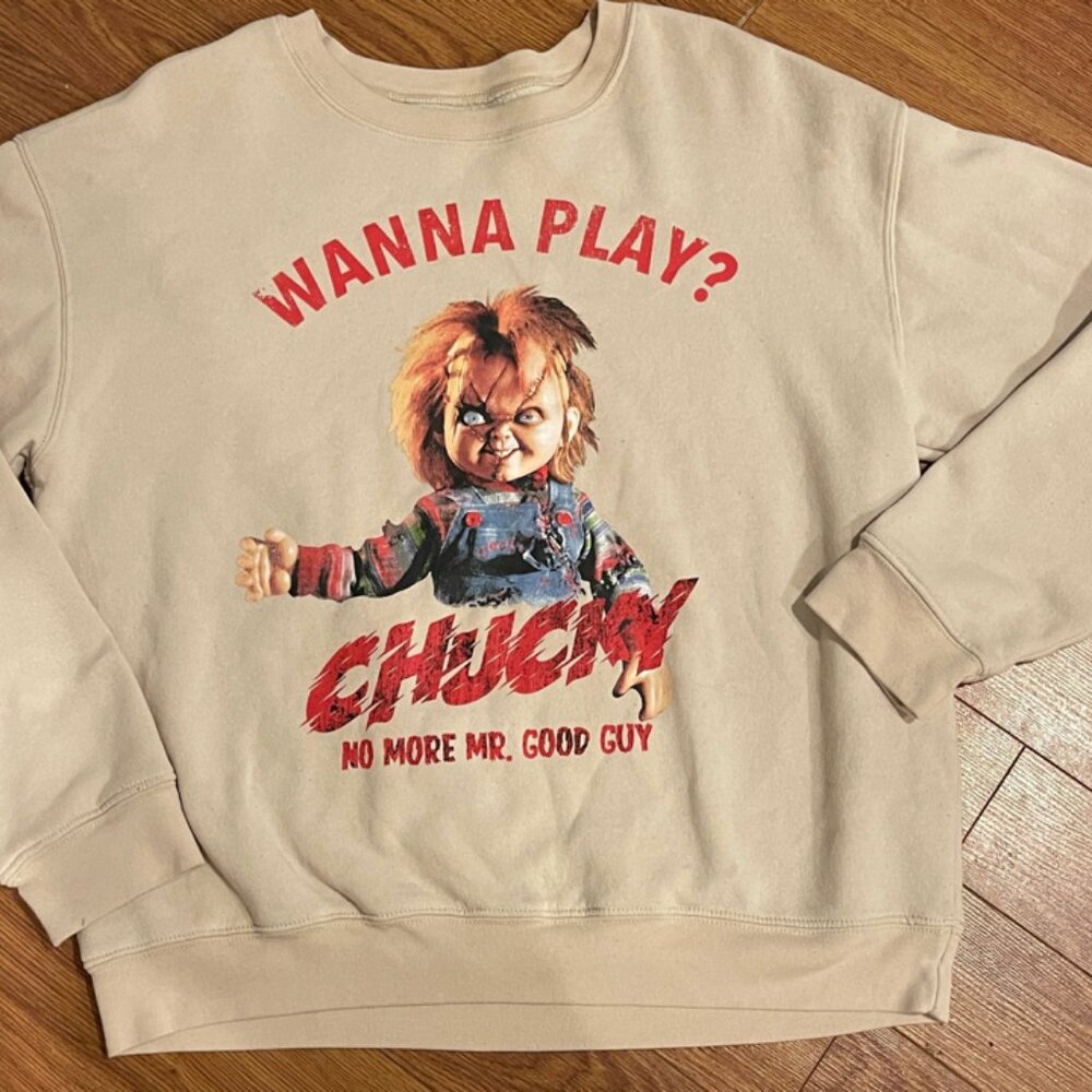 Chucky “Wanna Play” sweatshirt Large